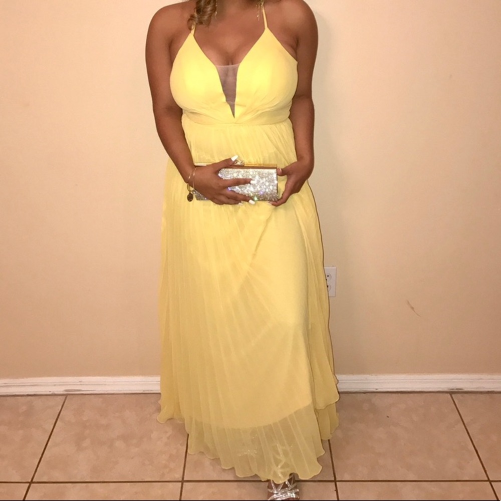 Canary Yellow Formal Dress